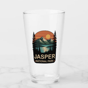 Jasper-Nationalpark Vintage Bergdesign Glas