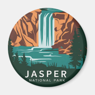 Jasper Nationalpark Wasserfall Magnet