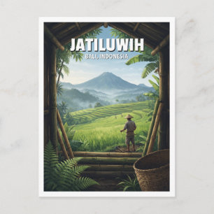 Jatiluwih-Reisterrassen Penebel Indonesien Postkarte