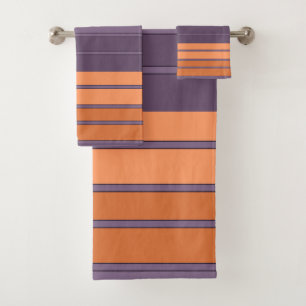 Jaune avec motif rayé lilas