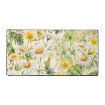 Jaune Beurré Fleur Sauvage Aquarelle Botanique