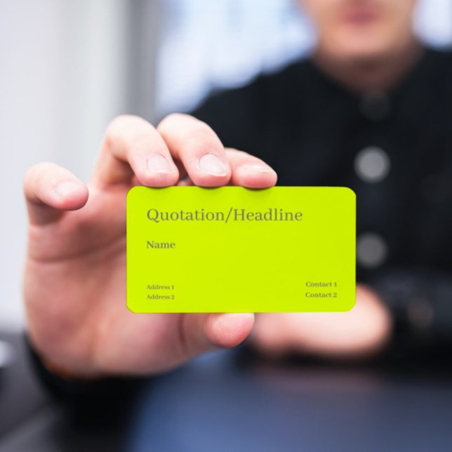 jaune chartreuse - Code QR - Carte de visite (Créateur téléchargé)