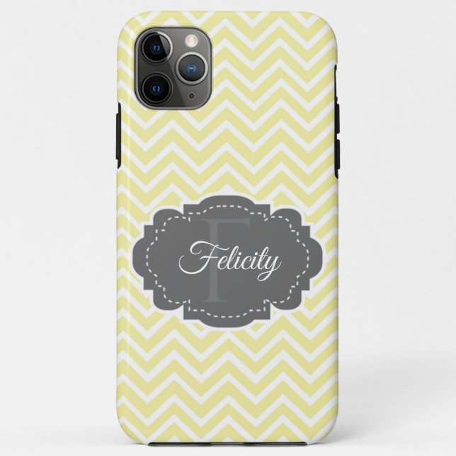 Jaune Chevron Personnalisé Coque-Mate coque iphone (Dos)