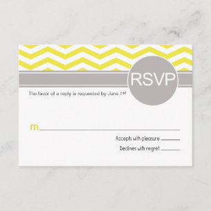 Jaune chic de Deandra Chevron RSVP  