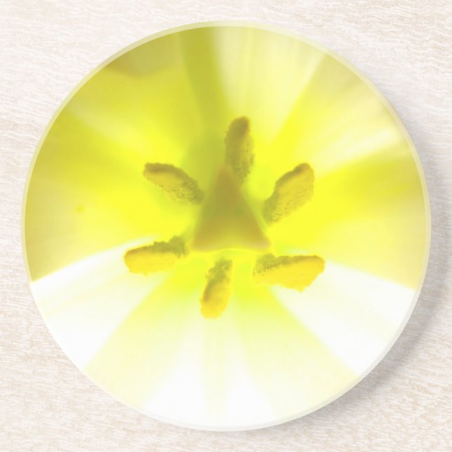 Jaune clair à l'intérieur d'un Dessous de verre de (Devant)