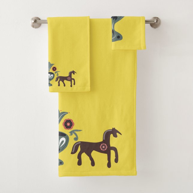 Jaune clair et Motif scandinave (En situation)