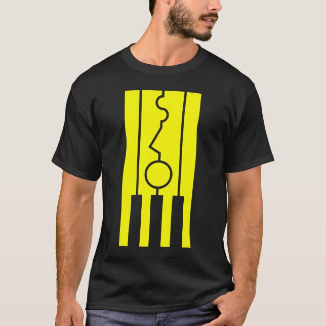 Jaune classique de T-shirt lent (Devant)
