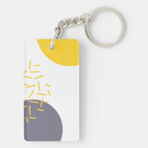Jaune, cool, moderne, art géométrique tendance