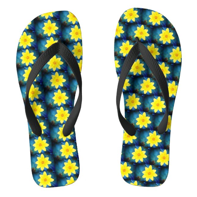 Jaune Daisy Delphes tongs (Semelle)