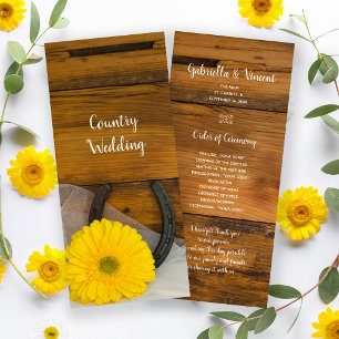 Jaune Daisy et Horseshoe Programme de Mariage Occi