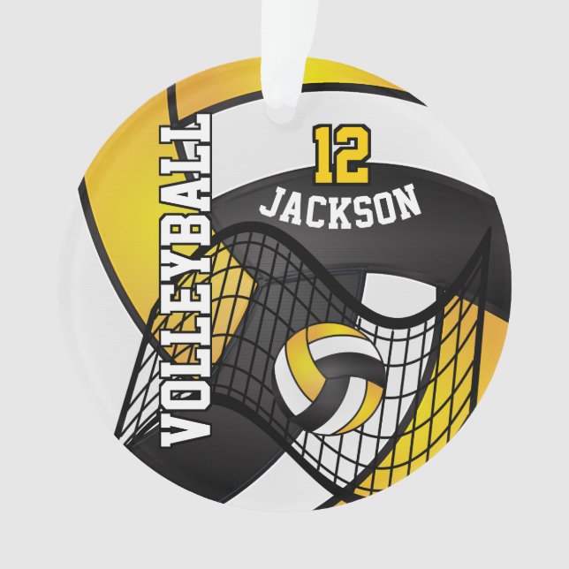 Jaune doré, blanc et noir Volleyball 🏐 (devant)