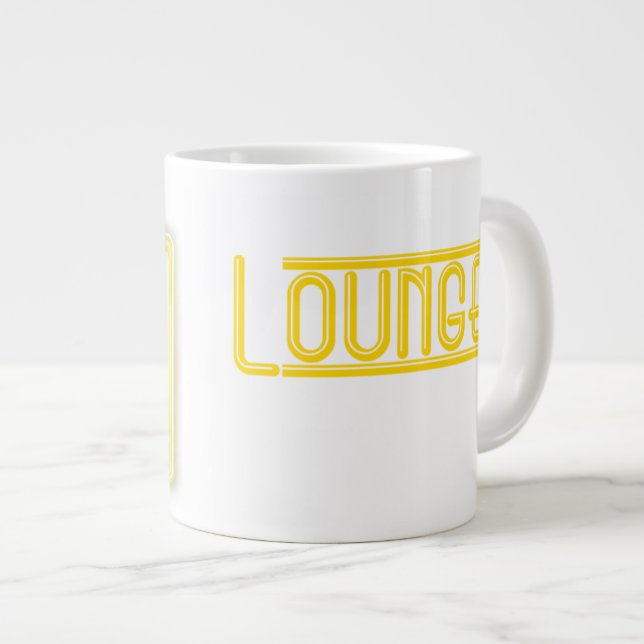 Jaune enorme de néon de tasse de fainéant (Devant droit)