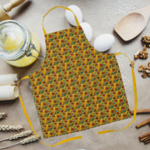 Jaune et bronze Rudbeckias motif floral tablier