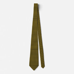 Jaune et Noir Plaid Élégant Cravate