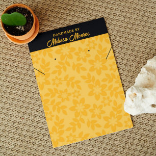 Jaune Fleurs Script Collier Bijoux Display