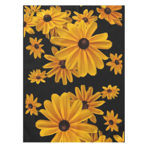 Jaune Floral Jaune Oeil Noir Susan Fleurs Nappe