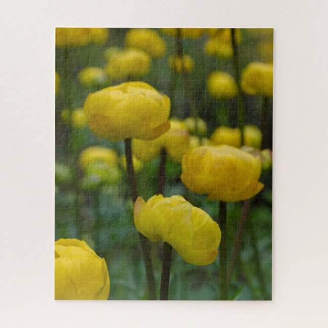 Jaune Globe Fleurs Puzzle (Vertical)