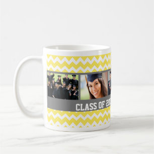 Jaune gris de photo de tasse faite sur commande