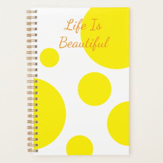 Jaune Joli Planificateur Cercle Life Est Belle