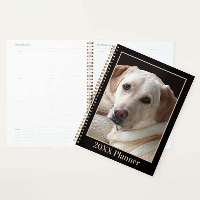 Jaune Labrador Retriever Planner (Devant avec enveloppe)