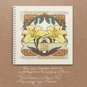 Jaune Lily Vintage Gratitude Journal de Bonheur