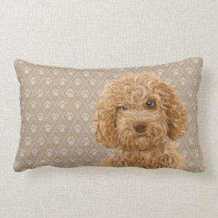 Jaune lombaire de coussin de chien de Labradoodle
