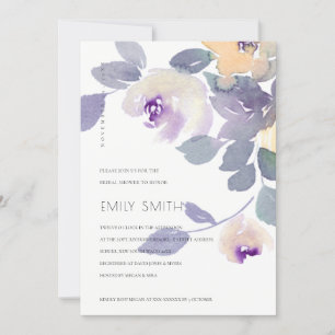 JAUNE MAUVE LILAC INVITATION FÊTE DES MARIÉES FLOR