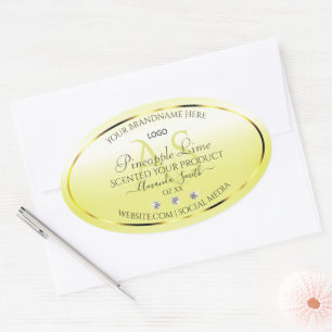 Jaune moderne Étiquette Bijoux Monogramme Logo