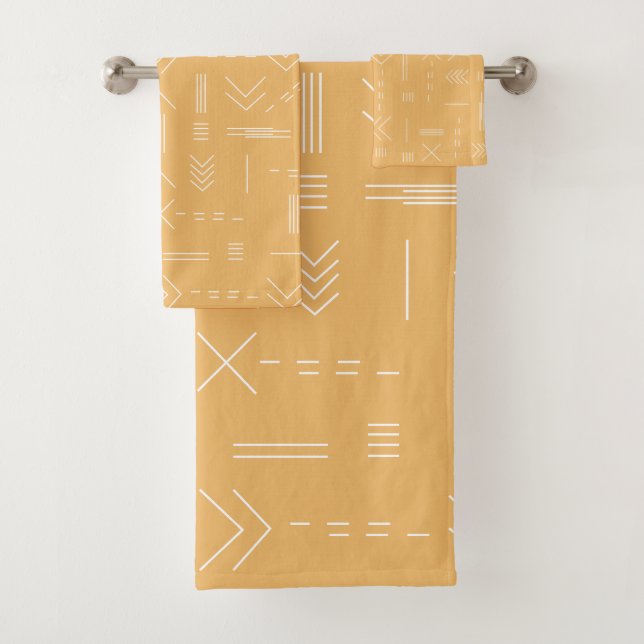 Jaune moderne magnifique Motif géométrique (En situation)
