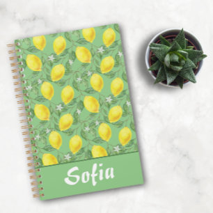 Jaune motif citron vert nom planificateur