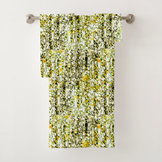 Jaune or et noir Cheetah imprimé ensemble de servi