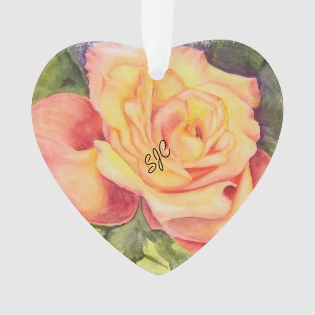 JAUNE ROSE VALENTINE ORNAMENT (devant)