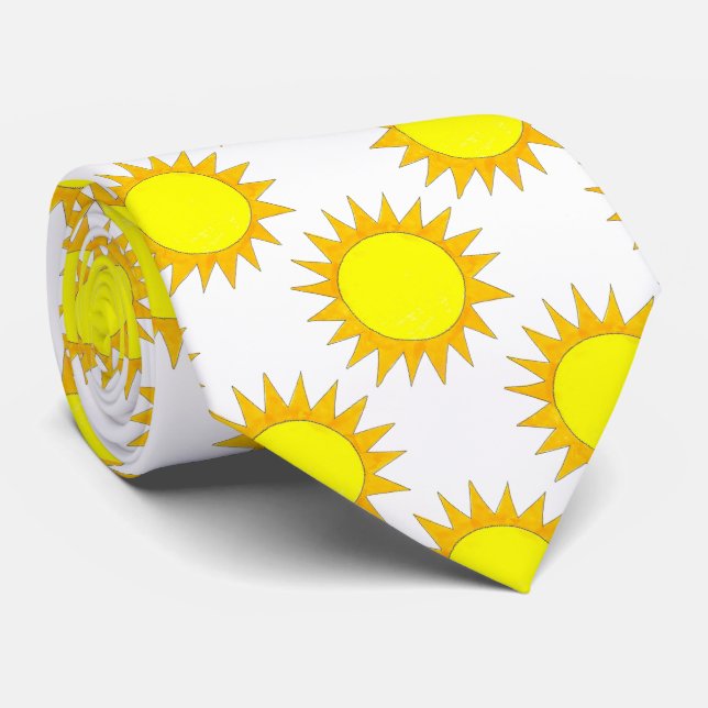 Jaune soleil plage soleil été soleil Cravate (Roulé)