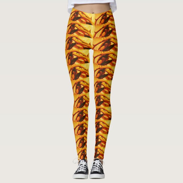 JAUNE THORNY ORANGE Leggings (Devant)