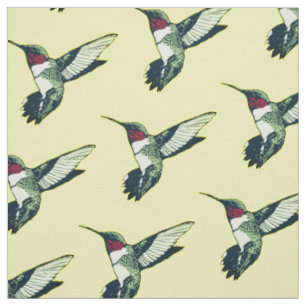 Jaune throated rouge rouge de tissu de colibri