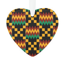 Jaune, Vert, Rouge, Tissu Kente Noir