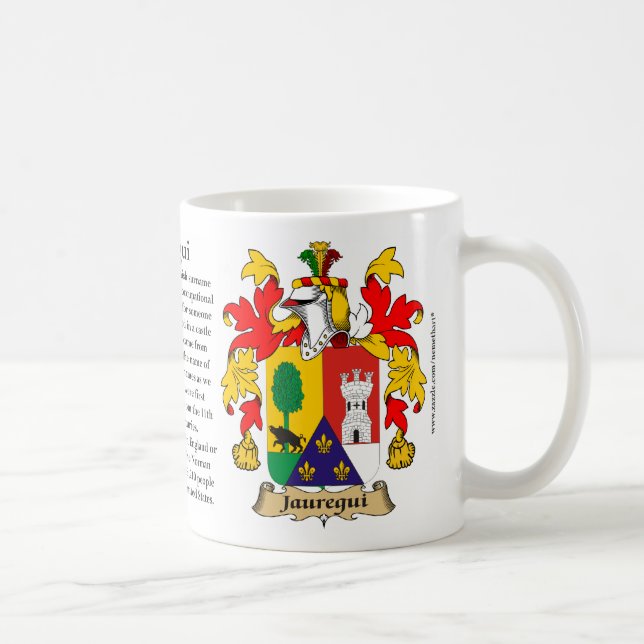 Jauregui, der Ursprung, die Bedeutung und das Kaffeetasse (Rechts)