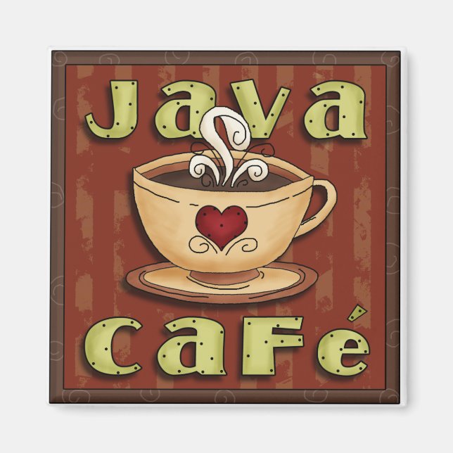 Java-Café-Kaffee-Liebhaber-Magnet Magnet (Vorne)