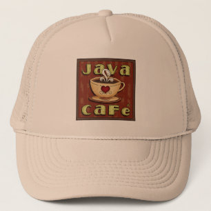 Java-Caféspaßwortkunst-Kaffeehut Truckerkappe