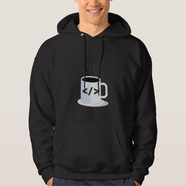 Java Coding Coffee Tasse Funny Programmcode Hoodie (Vorderseite)