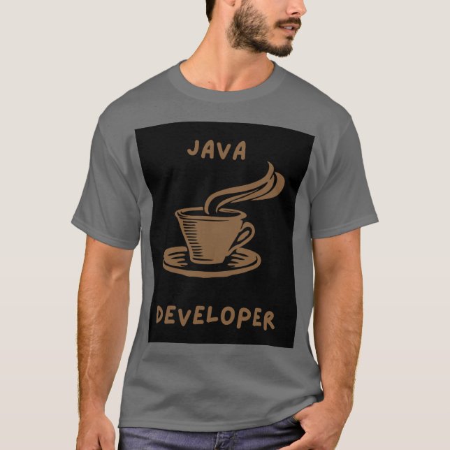 Java Developer Gray Men T - Shirt (Vorderseite)