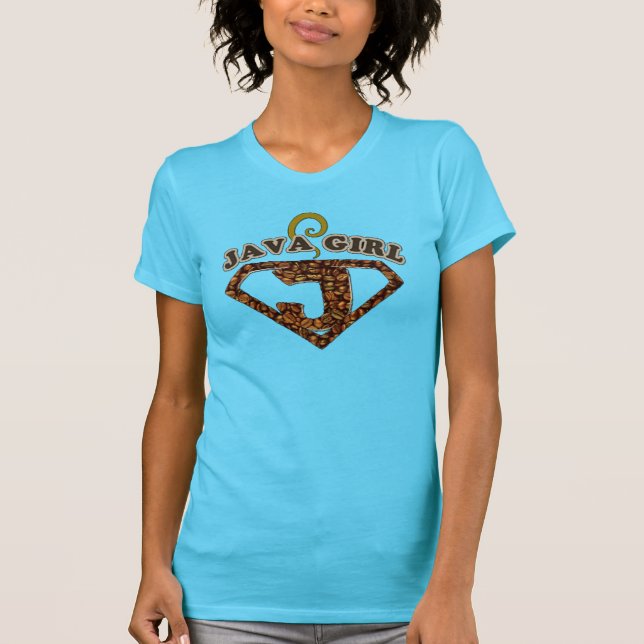 Java Girl Coffee Spaß T - Shirt (Vorderseite)