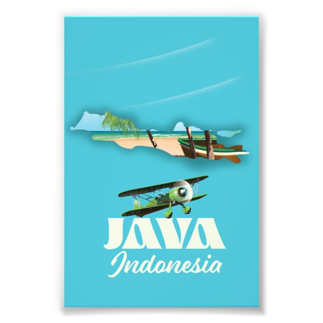 Java indonesia Karte Fotodruck (Vorne)