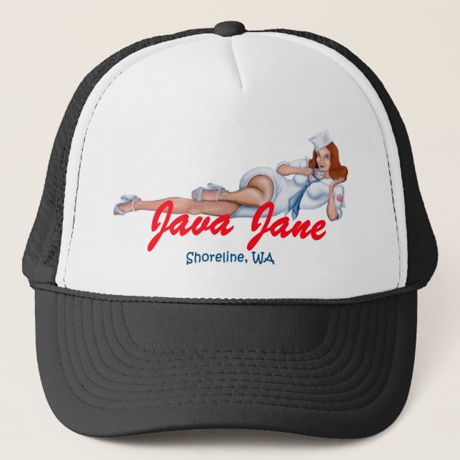 Java Jane Trucker Hut - Wählen Sie Ihre Farbe Truckerkappe (Vorderseite)