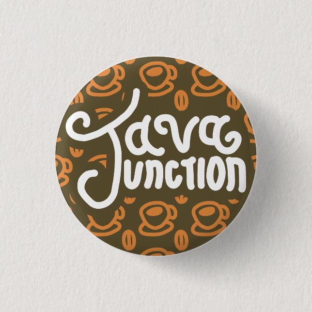 Java Junction Coffee and Bean Button Brown (Vorderseite)