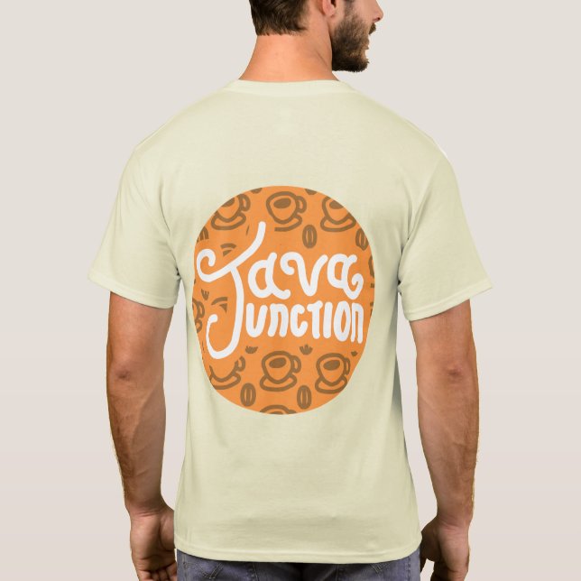 Java Junction Coffee and Bean Shirt Orange Back (Rückseite)