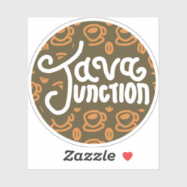 Java Junction Kaffee und Bean Brown Aufkleber