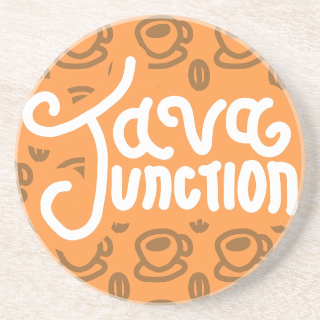Java Junction Untersetzer Coffee Pattern Orange (Vorne)