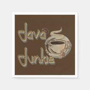 Java-Junkie-Kaffee-Liebhaber-dunkles Serviette