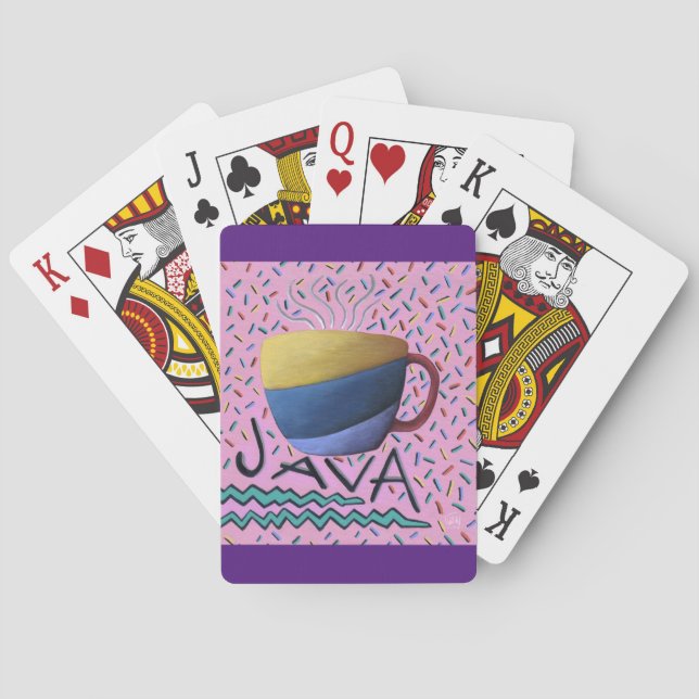 Java-Kaffee-Spielkarten Spielkarten (Rückseite)